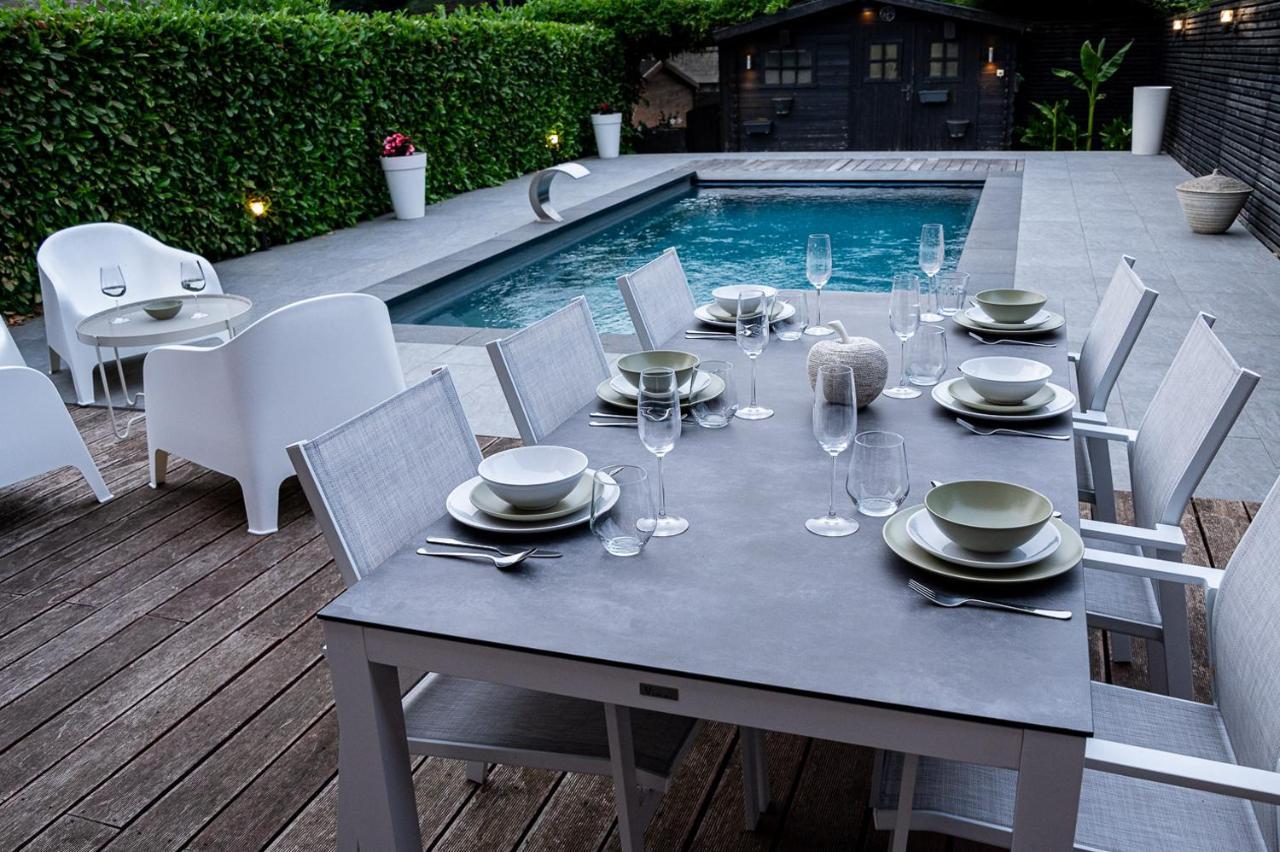 Chez Sabine Et Eric Maison Pour 6 Personnes Avec Piscine Chauffee Andenne المظهر الخارجي الصورة